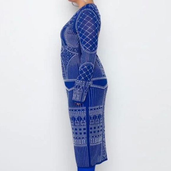 ***IN SEARCH OF*** AKIRA HIGH CLASS LIX RHINESTONE MESH DRESS L - Picture 4 of 6